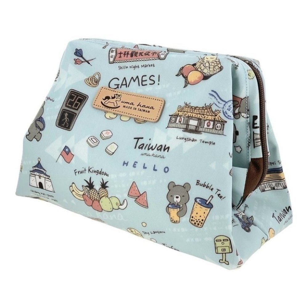 Waterproof Taiwan Large Opening Cosmetic Bag